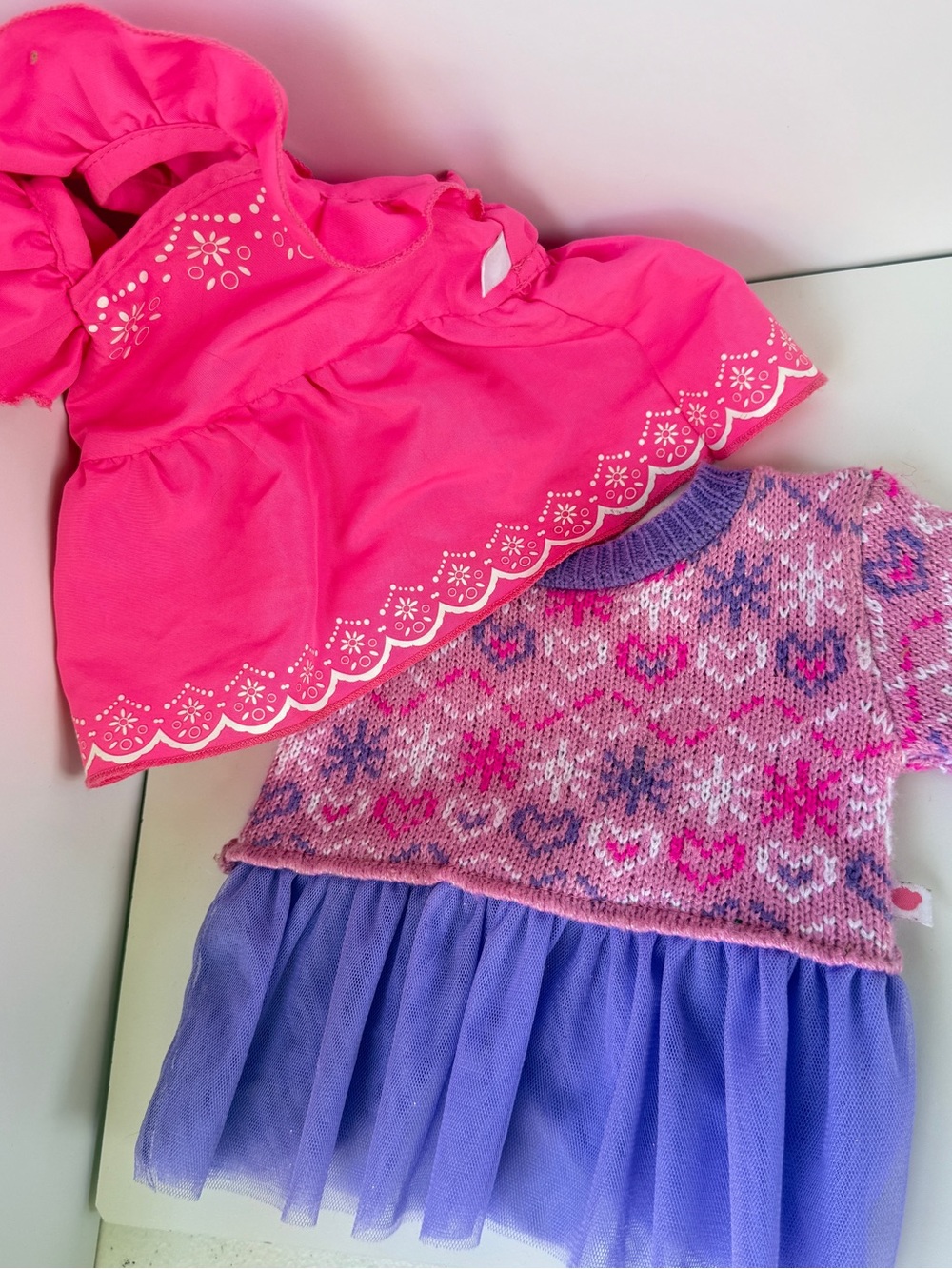 Build-A-Bear Pink and Purple Dress Set
